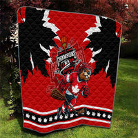 Champions Canada Hockey Quilt Fierce Beaver on Ice