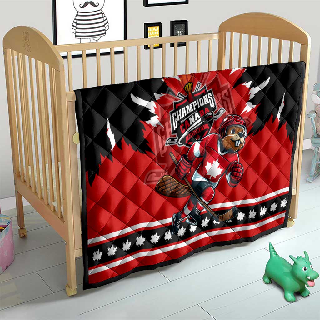 Champions Canada Hockey Quilt Fierce Beaver on Ice