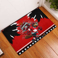 Champions Canada Hockey Rubber Doormat Fierce Beaver on Ice