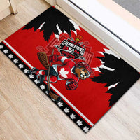 Champions Canada Hockey Rubber Doormat Fierce Beaver on Ice