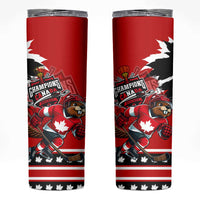Champions Canada Hockey Skinny Tumbler Fierce Beaver on Ice