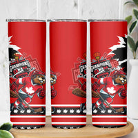 Champions Canada Hockey Skinny Tumbler Fierce Beaver on Ice