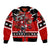 Personalized Champions Canada Hockey Sleeve Zip Bomber Jacket Fierce Beaver on Ice