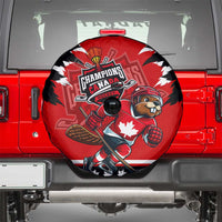 Champions Canada Hockey Spare Tire Cover Fierce Beaver on Ice
