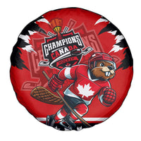 Champions Canada Hockey Spare Tire Cover Fierce Beaver on Ice