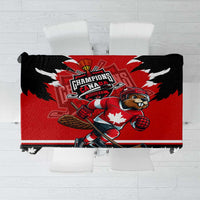 Champions Canada Hockey Tablecloth Fierce Beaver on Ice