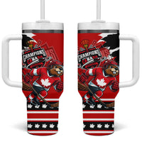 Champions Canada Hockey Tumbler With Handle Fierce Beaver on Ice