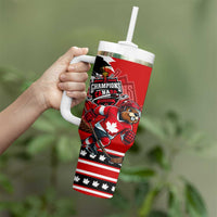 Champions Canada Hockey Tumbler With Handle Fierce Beaver on Ice