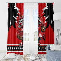 Champions Canada Hockey Window Curtain Fierce Beaver on Ice