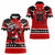 Personalized Champions Canada Hockey Women Polo Shirt Fierce Beaver on Ice