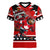 Personalized Champions Canada Hockey Women V-Neck T-Shirt Fierce Beaver on Ice