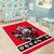 Polar Bear Hockey Canada Area Rug Maple Leaf Ice Warrior