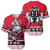 Personalized Polar Bear Hockey Canada Baseball Jersey Maple Leaf Ice Warrior