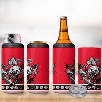 Polar Bear Hockey Canada 4 in 1 Can Cooler Tumbler Maple Leaf Ice Warrior
