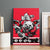 Polar Bear Hockey Canada Canvas Wall Art Maple Leaf Ice Warrior