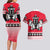 Personalized Polar Bear Hockey Canada Couples Matching Long Sleeve Bodycon Dress and Hawaiian Shirt Maple Leaf Ice Warrior