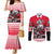 Personalized Polar Bear Hockey Canada Couples Matching Mermaid Dress and Long Sleeve Button Shirt Maple Leaf Ice Warrior