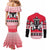 Personalized Polar Bear Hockey Canada Couples Matching Mermaid Dress and Long Sleeve Button Shirt Maple Leaf Ice Warrior