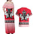 Personalized Polar Bear Hockey Canada Couples Matching Off Shoulder Maxi Dress and Hawaiian Shirt Maple Leaf Ice Warrior