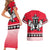 Personalized Polar Bear Hockey Canada Couples Matching Short Sleeve Bodycon Dress and Hawaiian Shirt Maple Leaf Ice Warrior