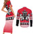 Personalized Polar Bear Hockey Canada Couples Matching Short Sleeve Bodycon Dress and Long Sleeve Button Shirt Maple Leaf Ice Warrior