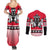 Personalized Polar Bear Hockey Canada Couples Matching Summer Maxi Dress and Long Sleeve Button Shirt Maple Leaf Ice Warrior