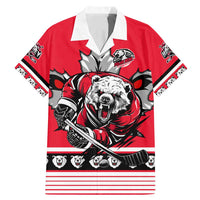 Personalized Polar Bear Hockey Canada Family Matching Mermaid Dress and Hawaiian Shirt Maple Leaf Ice Warrior