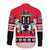 Personalized Polar Bear Hockey Canada Family Matching Off The Shoulder Long Sleeve Dress and Hawaiian Shirt Maple Leaf Ice Warrior