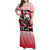 Personalized Polar Bear Hockey Canada Family Matching Off Shoulder Maxi Dress and Hawaiian Shirt Maple Leaf Ice Warrior