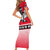 Personalized Polar Bear Hockey Canada Family Matching Short Sleeve Bodycon Dress and Hawaiian Shirt Maple Leaf Ice Warrior