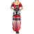 Personalized Polar Bear Hockey Canada Family Matching Summer Maxi Dress and Hawaiian Shirt Maple Leaf Ice Warrior