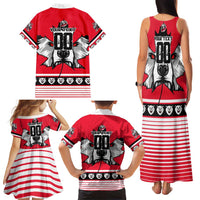 Personalized Polar Bear Hockey Canada Family Matching Tank Maxi Dress and Hawaiian Shirt Maple Leaf Ice Warrior