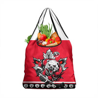 Polar Bear Hockey Canada Grocery Bag Maple Leaf Ice Warrior