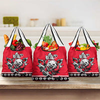 Polar Bear Hockey Canada Grocery Bag Maple Leaf Ice Warrior