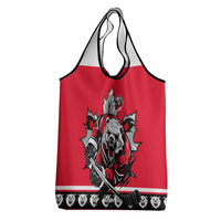 Polar Bear Hockey Canada Grocery Bag Maple Leaf Ice Warrior