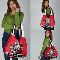 Polar Bear Hockey Canada Grocery Bag Maple Leaf Ice Warrior