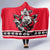 Polar Bear Hockey Canada Hooded Blanket Maple Leaf Ice Warrior