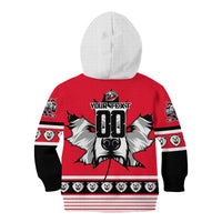 Personalized Polar Bear Hockey Canada Kid Hoodie Maple Leaf Ice Warrior