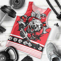 Personalized Polar Bear Hockey Canada Men Tank Top Maple Leaf Ice Warrior