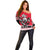 Personalized Polar Bear Hockey Canada Off Shoulder Sweater Maple Leaf Ice Warrior