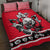 Polar Bear Hockey Canada Quilt Bed Set Maple Leaf Ice Warrior