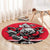 Polar Bear Hockey Canada Round Carpet Maple Leaf Ice Warrior