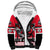 Personalized Polar Bear Hockey Canada Sherpa Hoodie Maple Leaf Ice Warrior