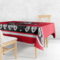 Polar Bear Hockey Canada Tablecloth Maple Leaf Ice Warrior