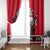 Polar Bear Hockey Canada Window Curtain Maple Leaf Ice Warrior