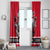 Polar Bear Hockey Canada Window Curtain Maple Leaf Ice Warrior