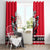 Polar Bear Hockey Canada Window Curtain Maple Leaf Ice Warrior