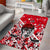 Canada Hockey Helmet Area Rug Maple Leaf Pattern