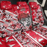 Canada Hockey Helmet Back Car Seat Cover Maple Leaf Pattern