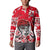 Personalized Canada Hockey Helmet Button Sweatshirt Maple Leaf Pattern